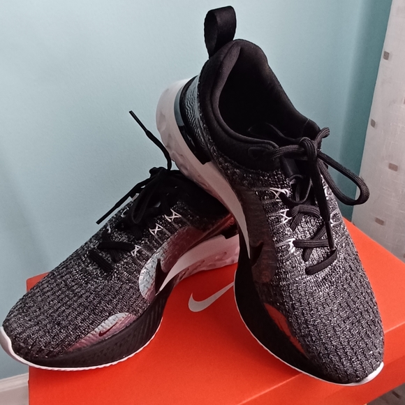 Nike Shoes - NWT Nike React Infinity RN FK 3 PRM Black & White Sneakers - Women's Size 8